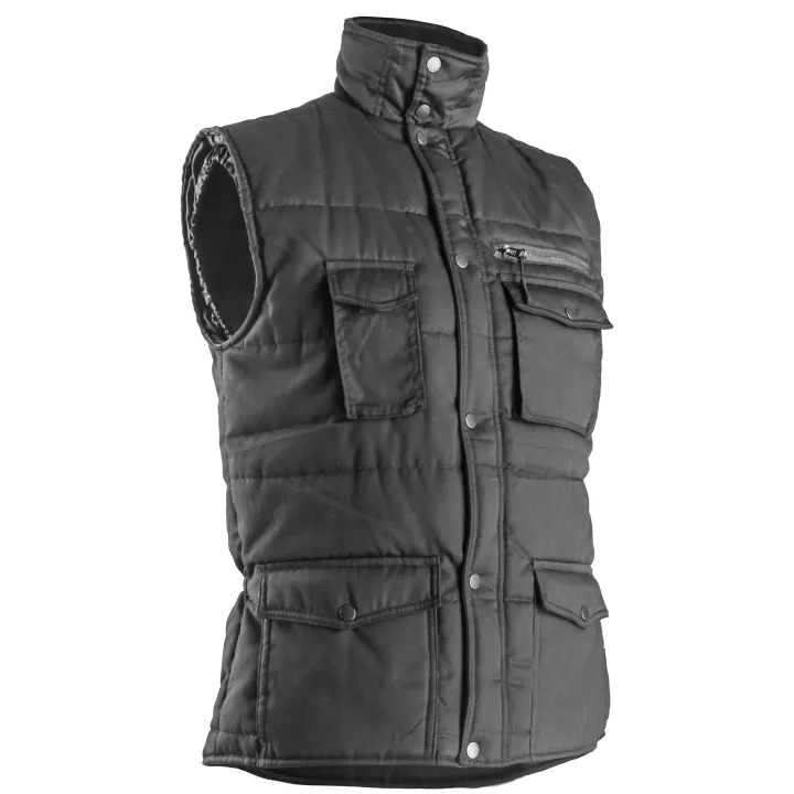 POLENA gilet de travail chaud multipoches noir