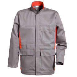 VESTE ANTI-ACIDE/SOUDEUR/ANTISTATIQUE/IGNIFUGE VADONG GRIS