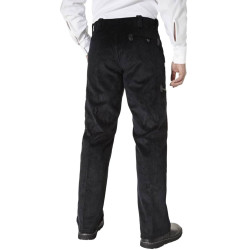 VELOURS COTELE Pantalon de charpentier largeot noir