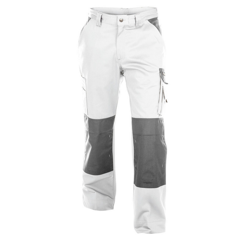 BOSTON 245g pantalon de travail poches genoux polycoton blanc BOSTON 245g pantalon de travail poches genoux polycoton blanc