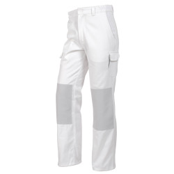 PRO UP Pantalon de travail homme poches genoux blanc