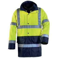 HIWAY HI-VIZ Parka de travail haute visibilité 4 en 1  jaune marine