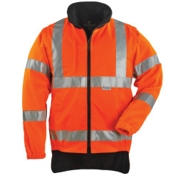 HIWAY HI-VIZ Parka de travail haute visibilité 4 en 1  doublure orange