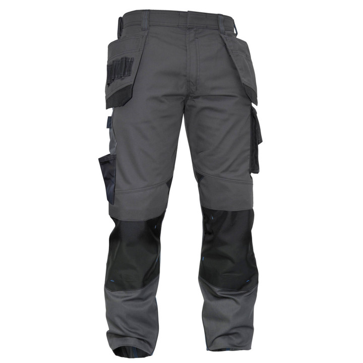 MAGNETIC Pantalon bicolore polycoton multipoches gris noir