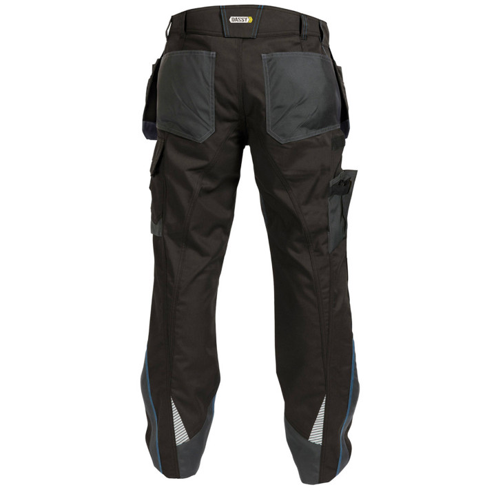 MAGNETIC Pantalon bicolore polycoton multipoches  noir gris