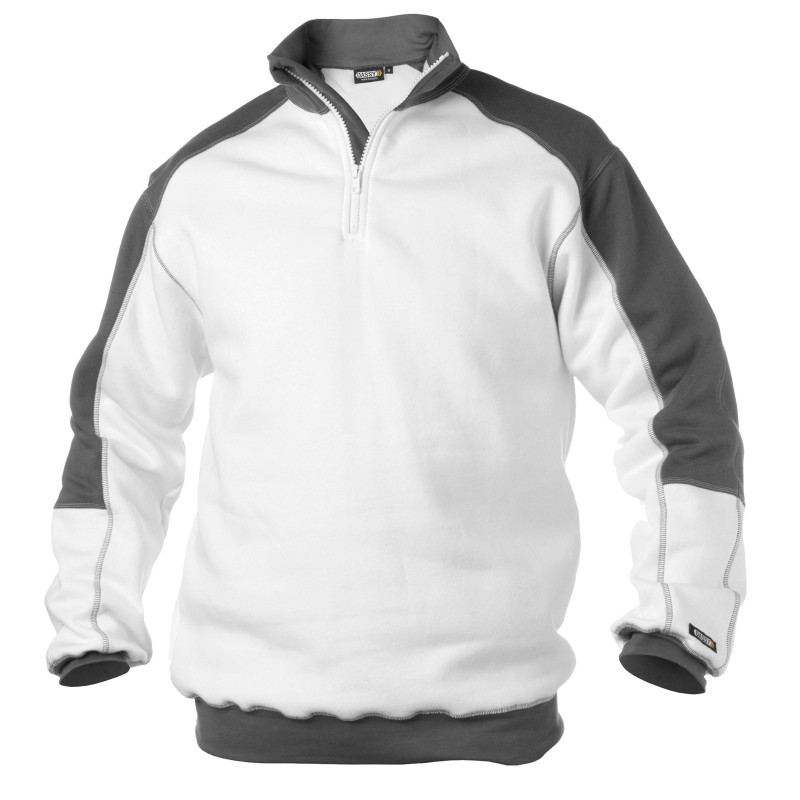 Sweat shirt de travail BASIEL Blanc/gris Sweat shirt de travail BASIEL Blanc/gris