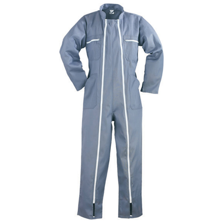 Combinaison de travail 2 zip factory gris
