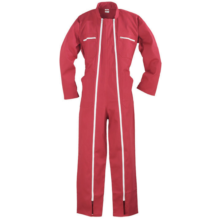 Combinaison de travail 2 zip factory rouge