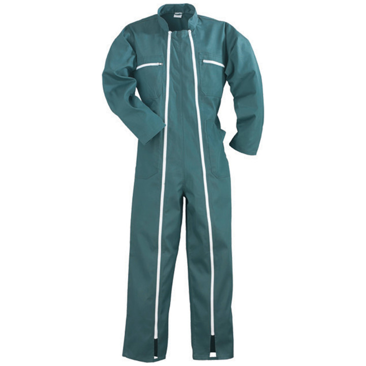 Combinaison de travail 2 zip factory vert