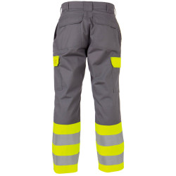 LENOX Pantalon de travail haute visibilité multirisques gris jaune