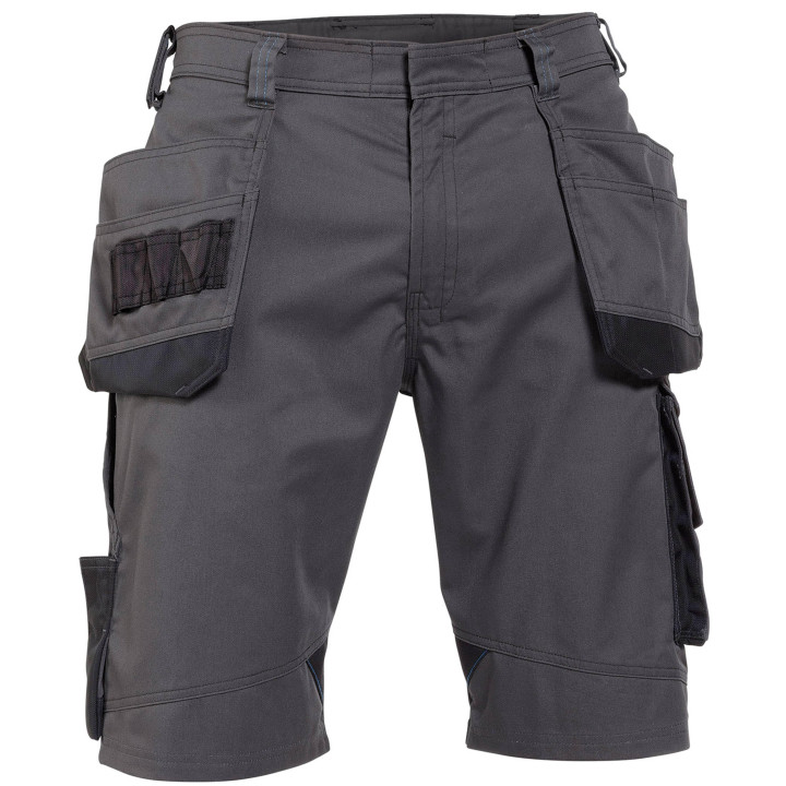BIONIC Bermuda de travail multipoches d&eacute;perlant gris noir