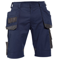 BIONIC Bermuda de travail multipoches déperlant marine gris