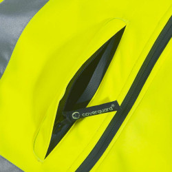 STATION Veste de travail chaude softshell manches amovibles haute visibilité jaune marine