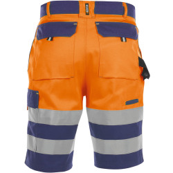 VENNA Short de travail haute visibilité polycoton orange marine