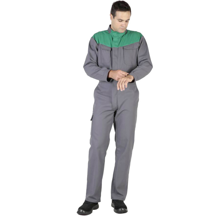 PRO UP Combinaison de travail homme sans m&eacute;tal gris vert