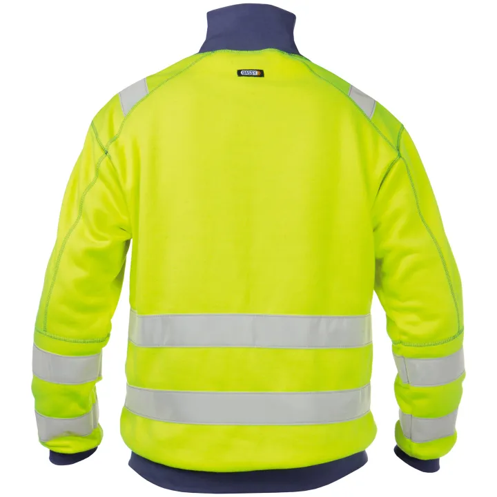 DENVER Sweat shirt de travail haute visibilit&eacute; polycoton jaune marine