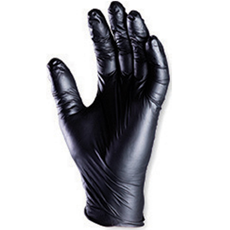 Gants nitrile noir 24 cm NON poudrés