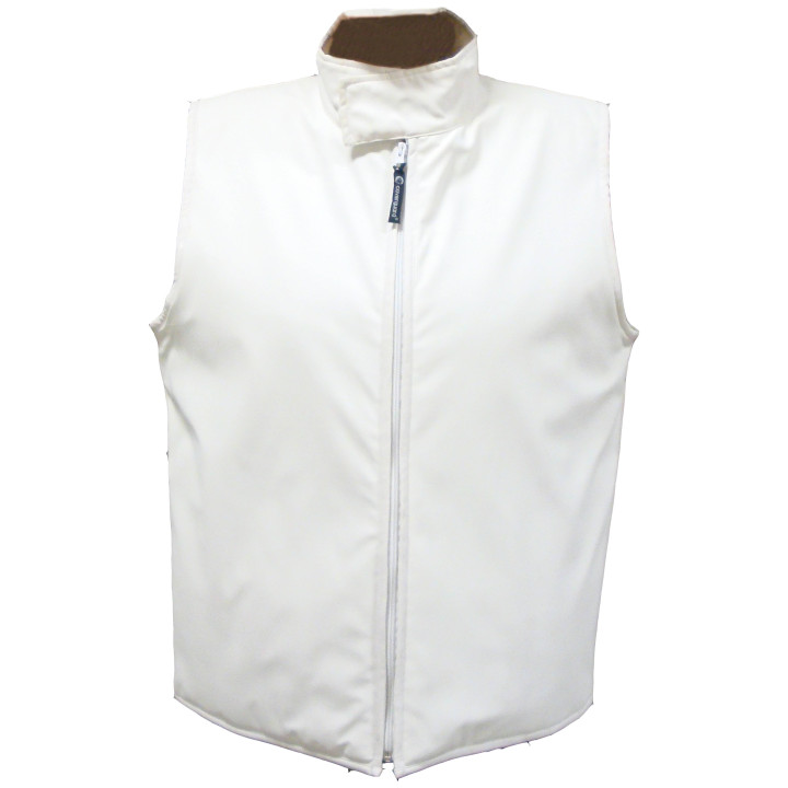 FOOD Gilet de travail blanc doubl&eacute; sp&eacute;cial agroalimentaire