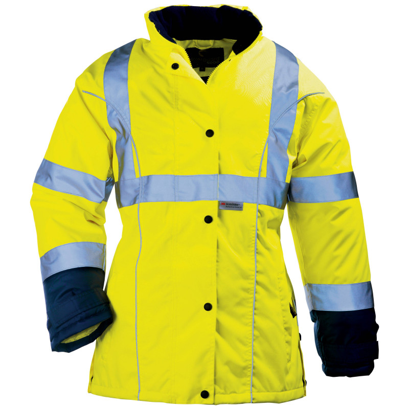 BREATHANE AIRPORT Parka haute visibilité femme jaune