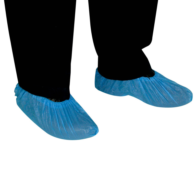 Couvre-chaussures bleus jetables