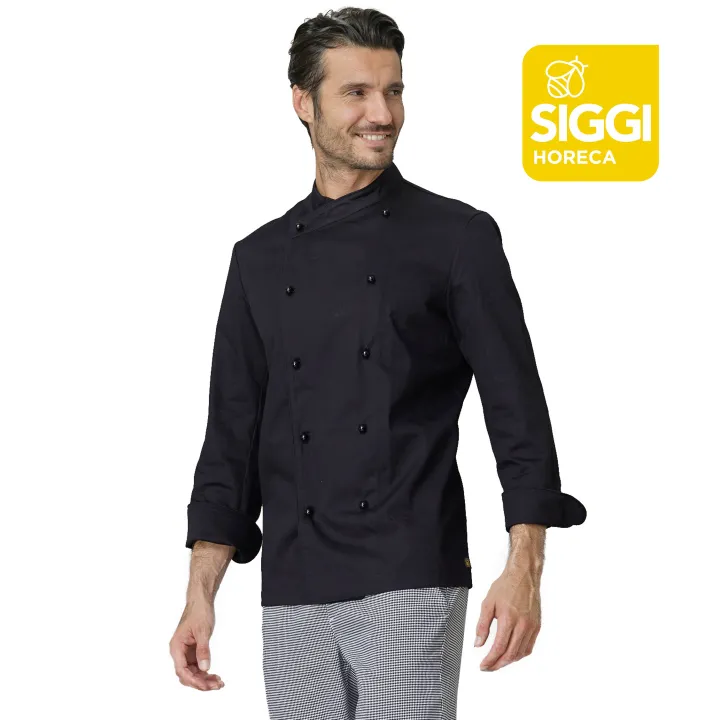 GIACOMO Veste de cuisine homme manches longues 100% coton