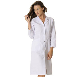 SANDRA Blouse de travail femme manches longues blanc