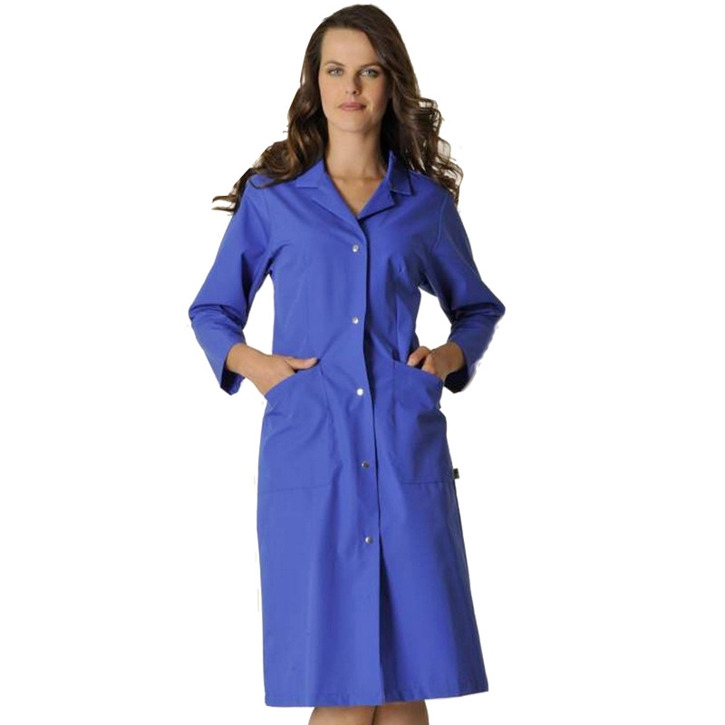 SANDRA Blouse de travail femme manches longues bleu