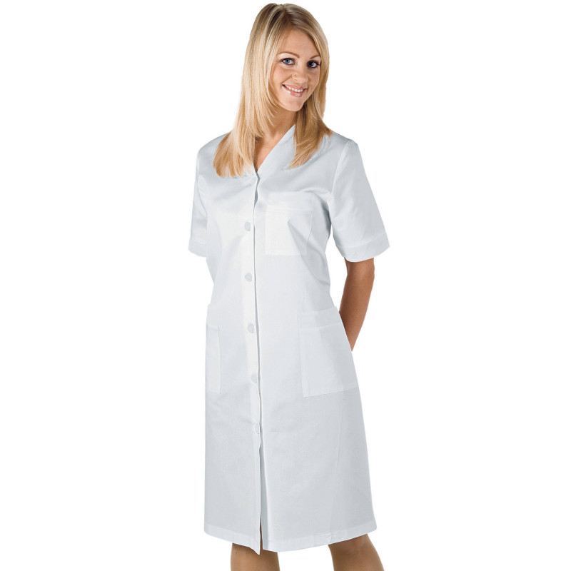 MICHELLE Blouse médicale blanche femme manches courtes