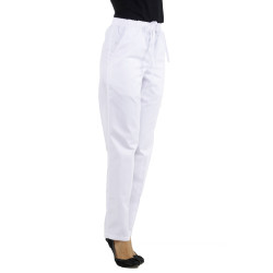 MIKA Pantalon Médical Mixte Blanc