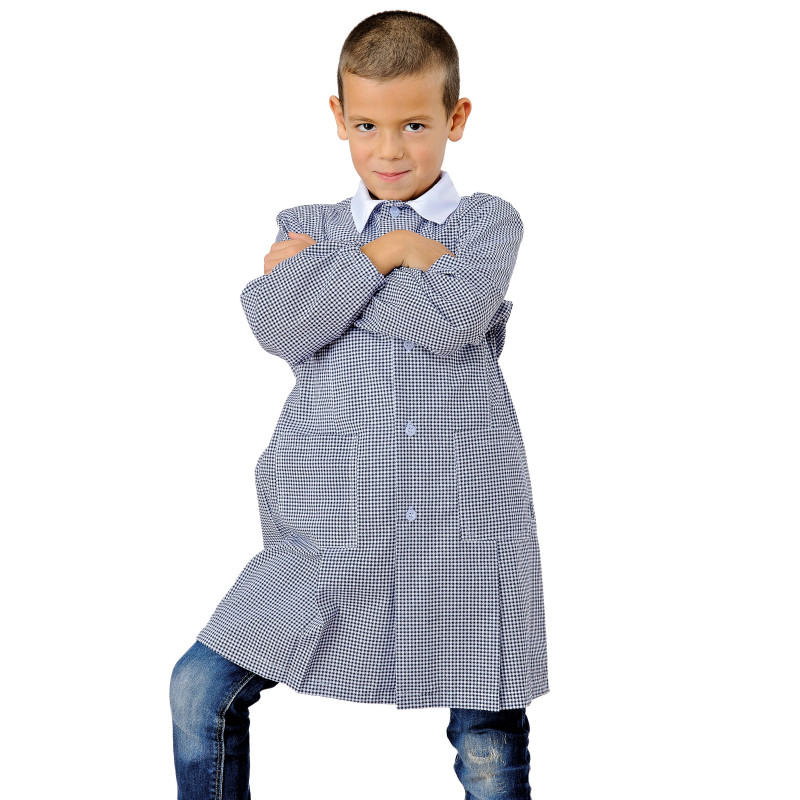 POLLICINO Blouse enfant mixte 3-6 ans quadrillée bleu