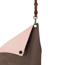 URBAN X-STYLE 2 en 1 Tablier bavette en coton rose/marron