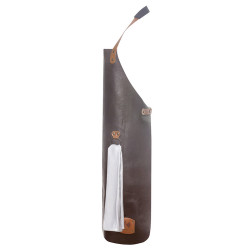 CRAFTSMAN Tablier bavette en cuir chocolat