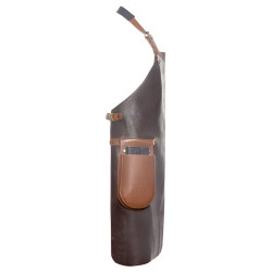 CRAFTSMAN Tablier bavette en cuir chocolat