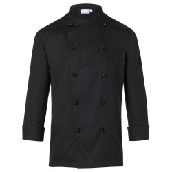 BASIC Veste de cuisine mixte 100% coton noir