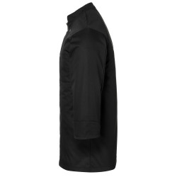 BASIC Veste de cuisine manches longues en polycoton noir