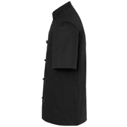 LENNERT Veste de cuisine homme manches longues 100% coton noir