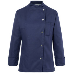LARISSA Veste de cuisine femme manches longues marine