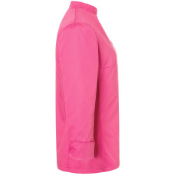 LARISSA Veste de cuisine femme manches longues rose