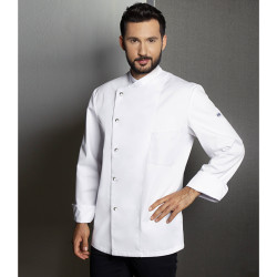 LARS Veste de cuisine homme manches longues en polycoton