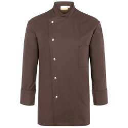 LARS Veste de cuisine homme manches longues en polycoton