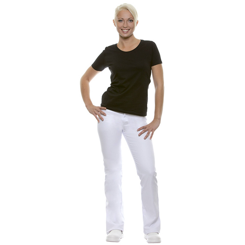 TINA Pantalon de service femme stretch blanc