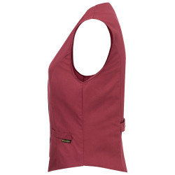 LENA Gilet de service femme en polycoton bordeaux