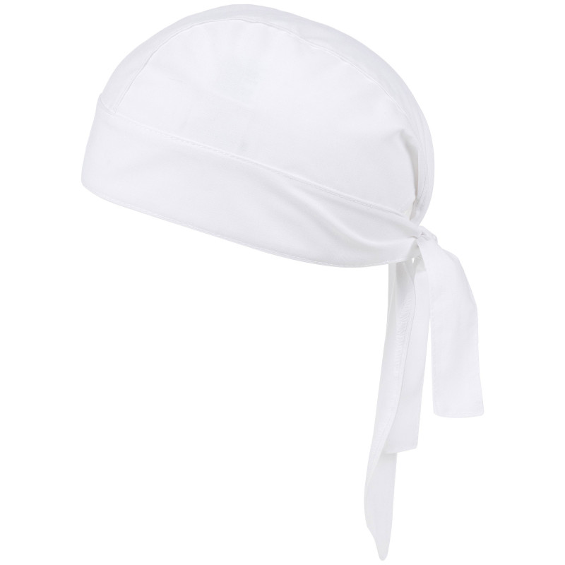 ALEX Bandana de cuisine en polycoton blanc