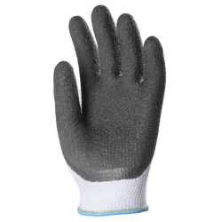 Lot 10 paires de gants coton tricoté enduit latex