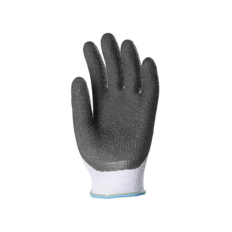 Lot 10 paires de gants coton tricoté enduit latex