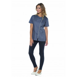 Ambre Tunique Femme Stretch Avec Zip Asymetrique