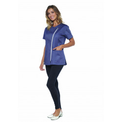 Ambre Tunique Femme Stretch Avec Zip Asymetrique