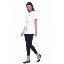 Ambre Tunique Femme Stretch Avec Zip Asymetrique