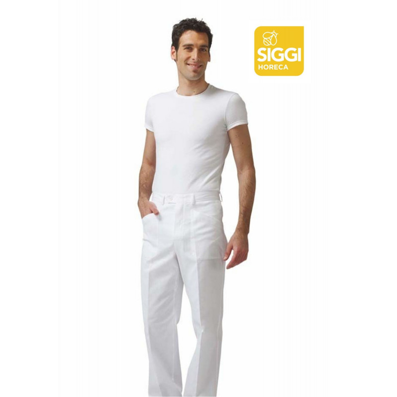 TIZIANO Pantalon de cuisine blanc homme - BGA Vêtements