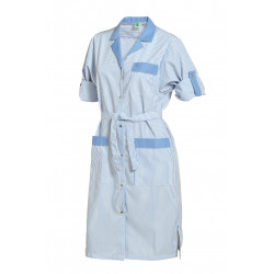 Brigitte Blouse Medicale Raye   Bleu Manches Transformables